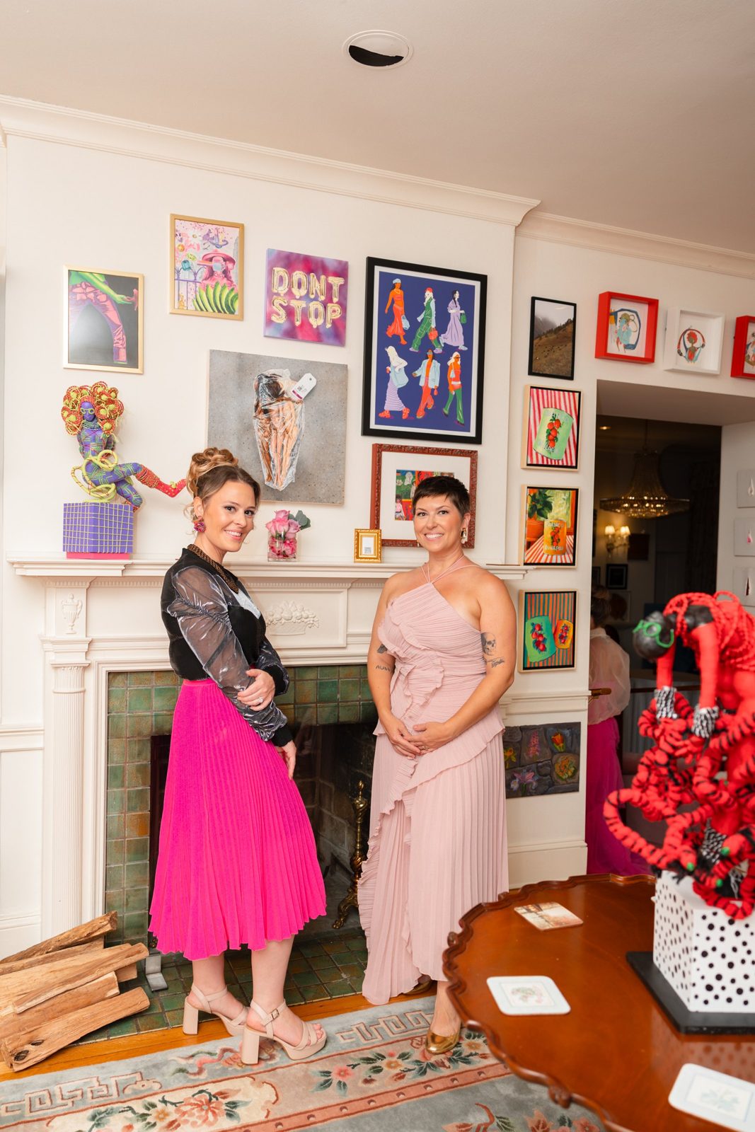 Sarah Jamison and Stephanie Ervin, co-founders, in the front parlor at Girlism